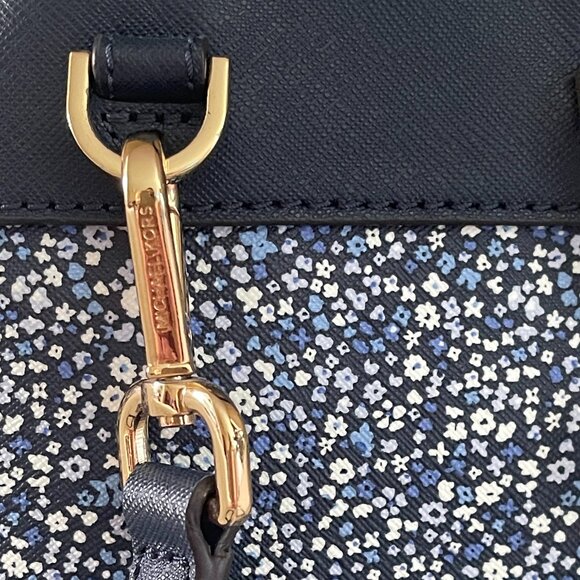 Michael Kors Abbey Blue/White Floral Mini Backpack - Picture 9 of 16